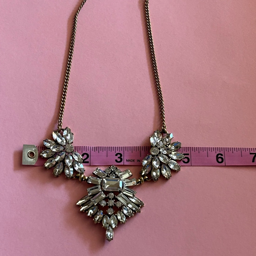 J. Crew Gold Rhinestone Necklace - Picture 10 of 12